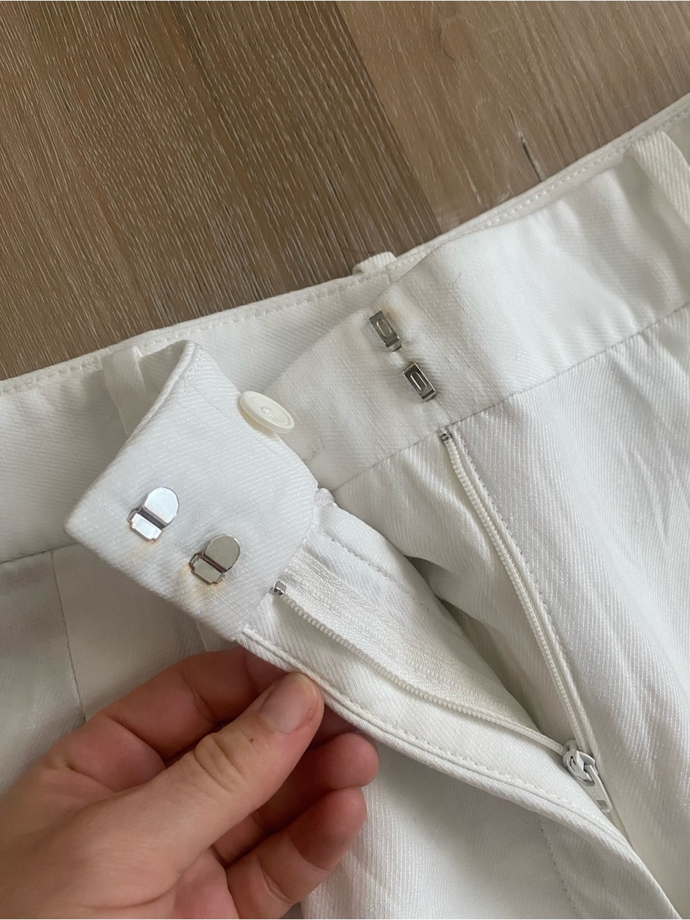 ZARA PLEATED BALLOON PANTS ZW COLLECTION OYSTER-WHITE - Picture 8 of 8